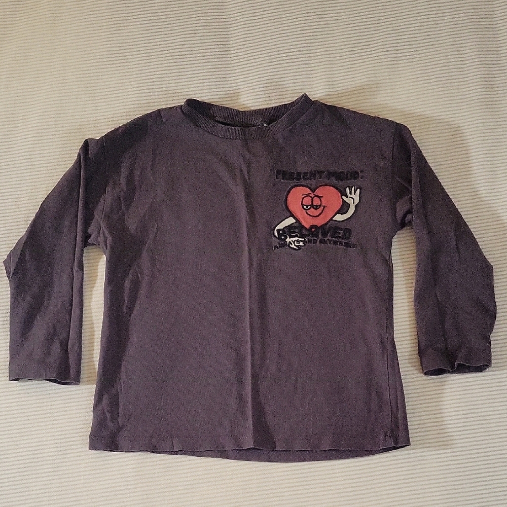 Zara Long Sleeve Tee with Graphic Design